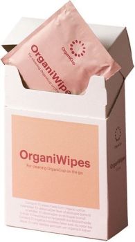 OrganiCup OrganiWipes Υγρά Μαντηλάκια Καθαρισμού Συσκευής & Ευαίσθητης Περιοχής 10τμχ