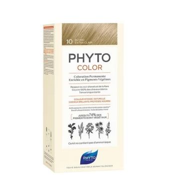Phyto Phytocolor 10 Blond Extra Clair Μόνιμη Βαφή Μαλλιών Χρώμα Κατάξανθο Πλατινέ 50ml 1kit