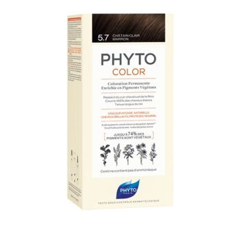Phyto Phytocolor 5.7 Chatain Clair Marron Μόνιμη Βαφή Μαλλιών Χρώμα Καστανό Ανοιχτό Μαρόν 1kit 