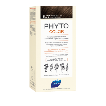 Phyto Phytocolor 6.77 Marron Clair Cappuccino Μόνιμη Βαφή Μαλλιών Χρώμα Μαρόν Ανοιχτό Καπουτσίνο 1kit 