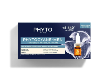 Phyto Phytocyane Anti-Hair Loss Treatment for Men Θεραπεία Κατά της Έντονης Ανδρικής Τριχόπτωσης 12vials x 3,5ml 