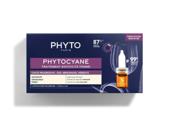 Phyto Phytocyane Anti-Hair Loss Treatment  for Progressive Hair Loss Θεραπεία Κατά της Γυναικείας Προοδευτικής Τριχόπτωσης 12amp x 5ml 