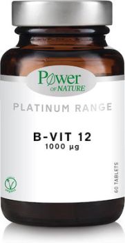 Power Of Nature Platinum Range  B-Vit12 1000μg 60 Tabs