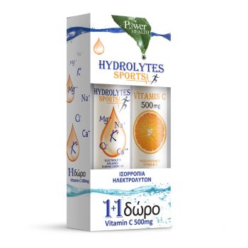 Power Health Πακέτο Hydrolytes Sports 20s Αναβράζον + Vitamin C 500mg 20s Αναβράζον