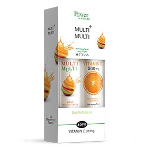 Power Health Πακέτο Multi+Multi 24s Aναβράζον + Vitamin C 500mg 20s Αναβράζον