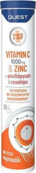 Quest Vitamin C 1000mg & Zinc & Rosehips 20eff.tabs