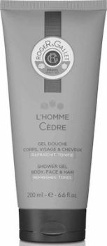 Roger & Gallet L' Homme Cedre Body, Face & Hair Shower Gel 200ml
