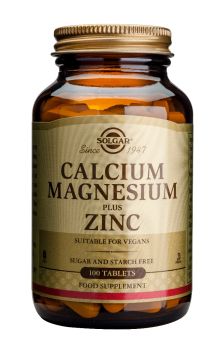 Solgar Calcium Magnesium Plus Zinc 100tabs