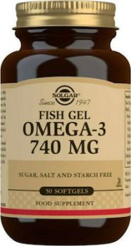 Solgar Omega-3 Fish Gel 740mg 50 softgels