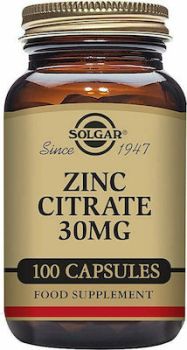 Solgar Zinc Citrate 30mg 100caps
