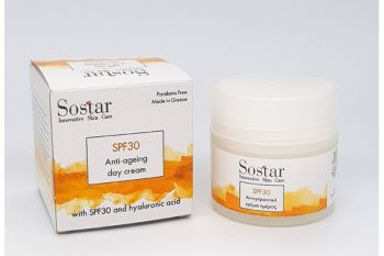 Sostar Αντιρυτιδική Κρέμα Προσώπου SPF30 Με Κολλαγόνο 50ml
