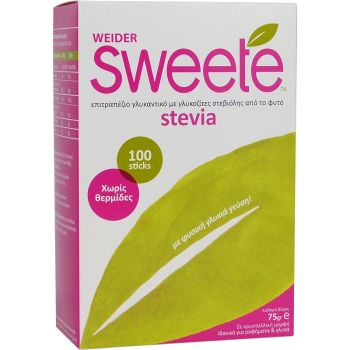 Sweete-Υποκατάστατο-Ζάχαρης-Με-Στέβια-Pack-100sticks