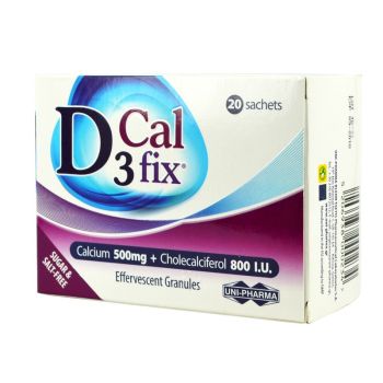 Uni-pharma D3 Cal Fix, 20 φακελίσκοι
