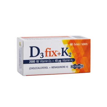 Uni-Pharma D3 FIX (2000IU) & K2 (45 mcg) 60tabs