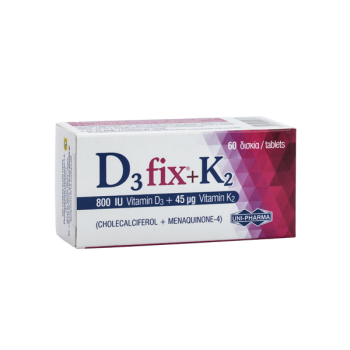 Uni-Pharma D3 FIX (800IU) & K2 (45mcg) 60tabs