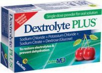Uni-pharma Dextrolyte Plus με Γεύση Κεράσι 10 φακελίσκοι