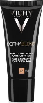 Vichy Dermablend Corrective Foundation Fluid SPF25 No45 Gold Διορθωτικό make-up με λεπτόρρευστη υφή 30ml