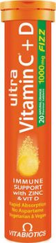 Vitabiotics Ultra Vitamin C 1000mg & Vitamin D3 400iu αναβράζοντα δισκία 20s
